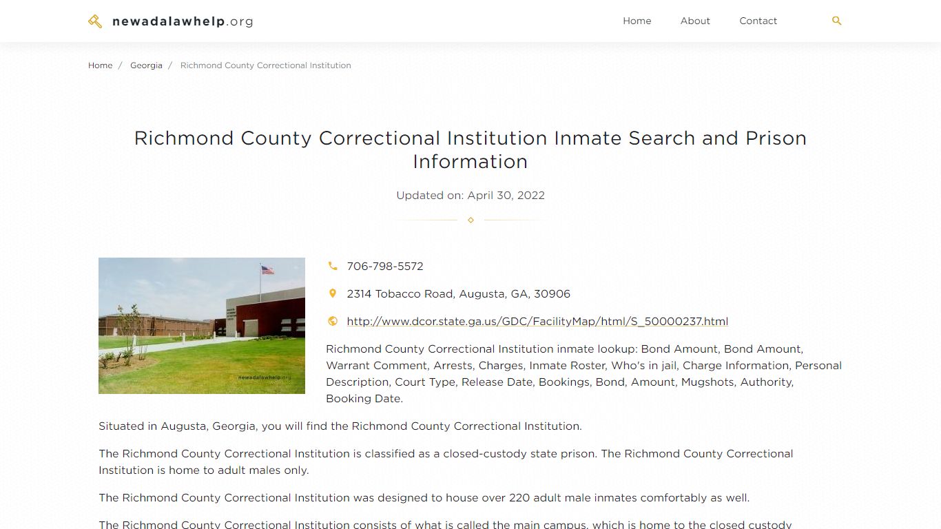 Richmond County Correctional Institution Inmate Search ...